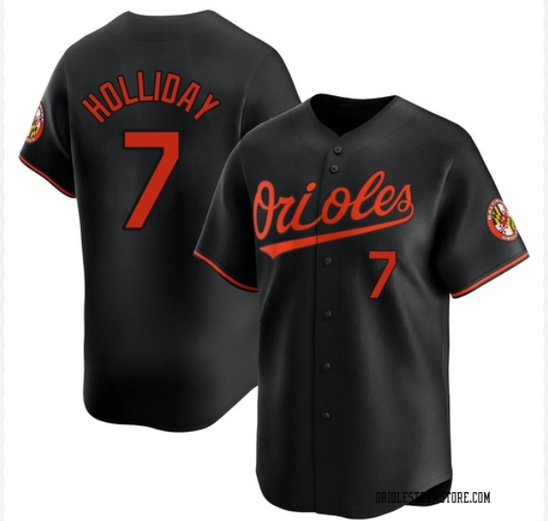 Men Baltimore Orioles #7 Jackson Holliday Limited Black Alternate jersey->washington nationals->MLB Jersey